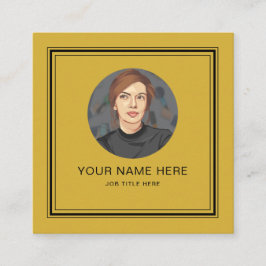 Elegante M Gold-oproepkaart met zwart script Contactkaartje