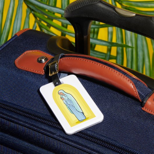 Elegante Maagd Maria Katholieke Religie Bagagelabel