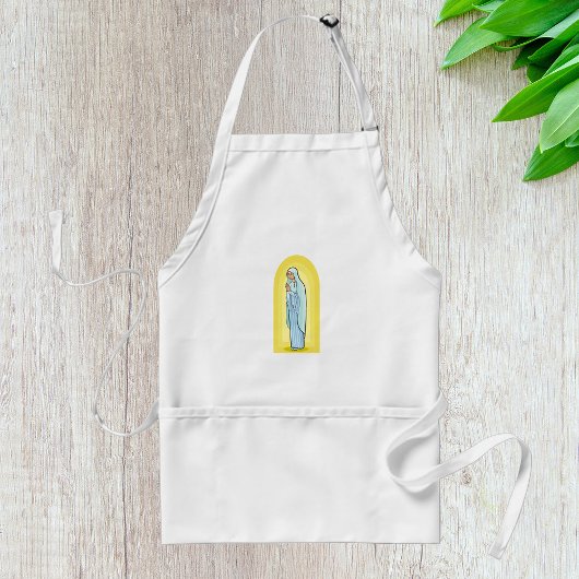 Elegante Maagd Maria Katholieke Religieuze Standaard Schort