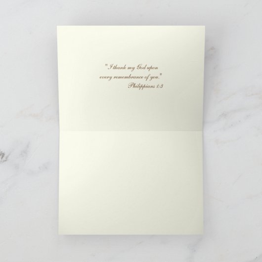 Elegante Maagd Maria Religieus Katholiek Bloemmoti Feestdagen Kaart (Binnen)