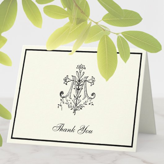 Elegante Maagd Maria Religieus Katholiek Bloemstuk Feestdagen Kaart