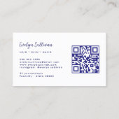 elegante maagdenpalm agaat QR code visitekaartje (Achterkant)