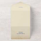 Elegante Maagdenpalm Bloemige Bruiloft All In One Uitnodiging (Buitenkant)