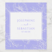 Elegante maagdenpalm bloemige moderne bruiloft wijn etiket (Enkel label)