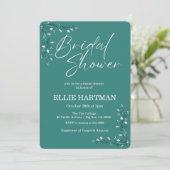 Elegante Maagdenpalm Bruidsdouche  Kaart (Staand voorkant)
