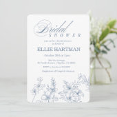 Elegante Maagdenpalm Bruidsdouche  Kaart (Staand voorkant)
