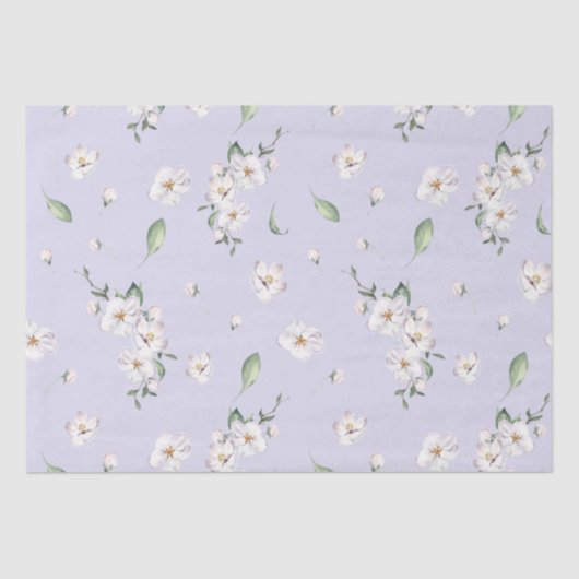 Elegante Maagdenpalm Lentewaterverf Bloemstuk Tissuepapier (Voorkant)