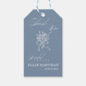Elegante Maagdenpalm Wilde Bloem Bruidsdouche Cadeaulabel (Voorkant)