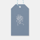 Elegante Maagdenpalm Wilde Bloem Bruidsdouche Cadeaulabel (Achterkant)