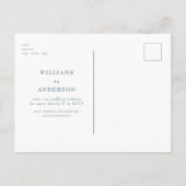 Elegante maagdenpalmbruiloft Bewaar de datum Briefkaart (Achterkant)