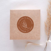 Elegante maan en sterren Terracotta bruiloft gunst Ronde Sticker