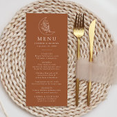 Elegante maan en sterren Terracotta bruiloft Menu