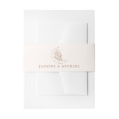 Elegante maan- en sterren terracotta bruiloft uitnodigingen wikkel (Voorkant Voorbeeld)