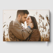 Elegante Maan en Sterren Terracotta Foto Bruiloft Gastenboek (Achterkant)