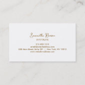 Elegante Maan Gouden Cirkels Lotus Visitekaartje (Achterkant)