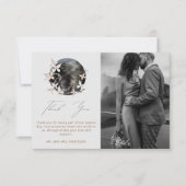 Elegante maan hemelse botanische bruiloft dank u bedankkaart (Voorkant)