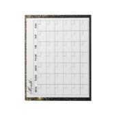 Elegante maandelijkse agenda planner notitieblok (Linkerzijde)