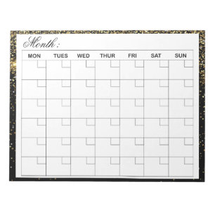 Elegante maandelijkse agenda planner notitieblok