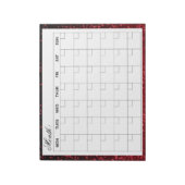 Elegante maandelijkse agenda planner notitieblok (Linkerzijde)