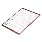 Elegante maandelijkse agenda planner notitieblok (Schuin)