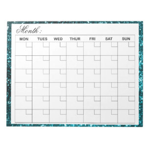 Elegante maandelijkse agenda planner notitieblok