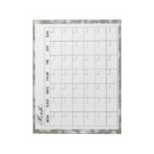 Elegante maandelijkse agenda planner notitieblok (Linkerzijde)