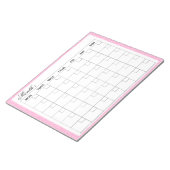 Elegante maandelijkse agenda planner notitieblok (Schuin)