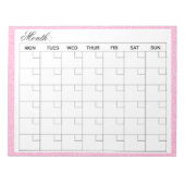 Elegante maandelijkse agenda planner notitieblok (Voorkant)