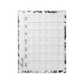 Elegante maandelijkse agenda planner notitieblok (Linkerzijde)