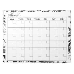 Elegante maandelijkse agenda planner notitieblok