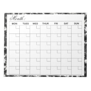 Elegante maandelijkse agenda planner notitieblok