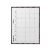 Elegante maandelijkse blanco agenda planner notitieblok (Linkerzijde)