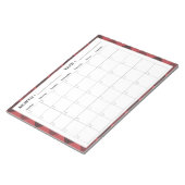 Elegante maandelijkse blanco agenda planner notitieblok (Schuin)
