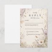 Elegante Maanverlichte Boho Hemelbruiloft RSVP Kaartje (Voorkant / Achterkant)