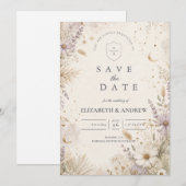 Elegante Maanverlichte Boho Hemelbruiloft Save The Date (Voorkant / Achterkant)