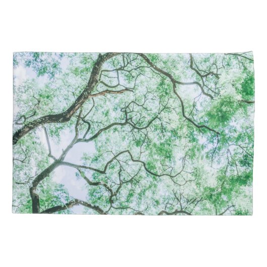 Elegante maar spookachtige bladeren en takken Kuss Kussensloop (Achterkant-Links)