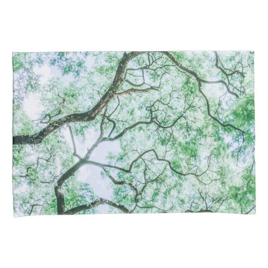 Elegante maar spookachtige bladeren en takken Kuss Kussensloop (Voorkant-Rechts)