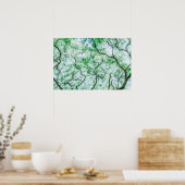 Elegante maar spookachtige bladeren en takken | Po Poster (Keuken)