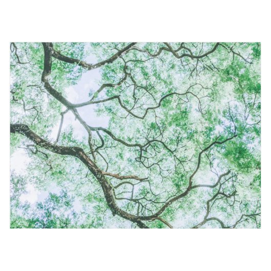 Elegante maar spookachtige bladeren en takken tafe tafelkleed (Voorkant (Horizontaal))