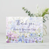 Elegante Maartse-Bruiloft Bedankt (Staand voorkant)