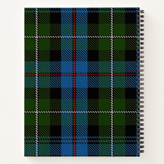 Elegante MacKenzie Clan Tartan Monogram Notitieboek (Achterkant)