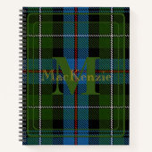 Elegante MacKenzie Clan Tartan Monogram Notitieboek (Voorkant)