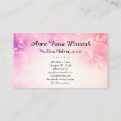 *~* Elegante Macro Foto Roze Blush Bloemen Visitekaartje (Achterkant)