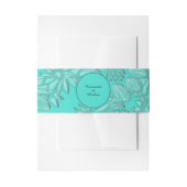 Elegante madeliefjes in bloementurquoise bruiloft uitnodigingen wikkel (Voorkant Voorbeeld)