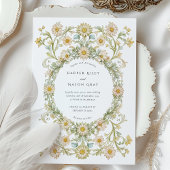 Elegante madeliefjes tuin bruiloft kaart