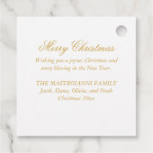 Elegante Madonna & Kind Religieuze Kerstmis Bedankjes Labels (Achterkant)