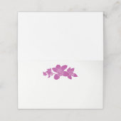 Elegante Magent Orchids Bloemen Tropische Bruiloft Plaatskaartje (Buitenkant ongevouwen)