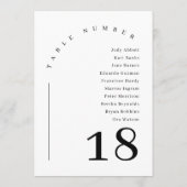 Elegante Magenta Arch Trouwstoel Zittabel Kaart (Achterkant)