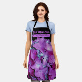 Elegante magenta blauwgroen bloemenromantische hor schort (Gedragen)