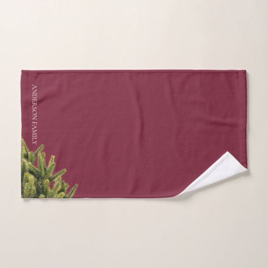 Elegante magenta kerstden bad handdoek (Handdoek)